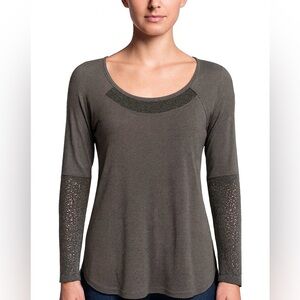 Calia Carry Underwood Black Long Sleeve Lace  Women’s Top